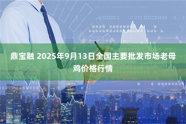 鼎宝融 2025年9月13日全国主要批发市场老母鸡价格行情